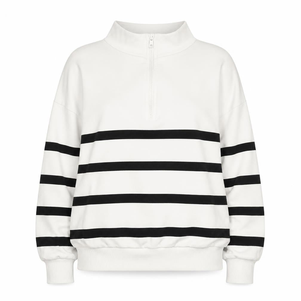 Front view of ASOS Design Women's Ivory Striped Pullover -, size 6