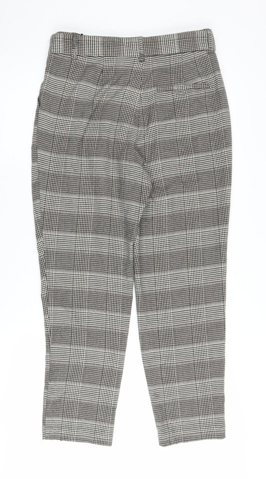 Next Women's Black Check Trousers 10L Business Casual