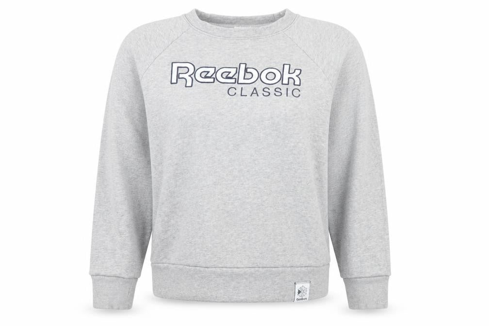Unisex Adults UK M Regular Reebok Grey Pullover Sweatshirt