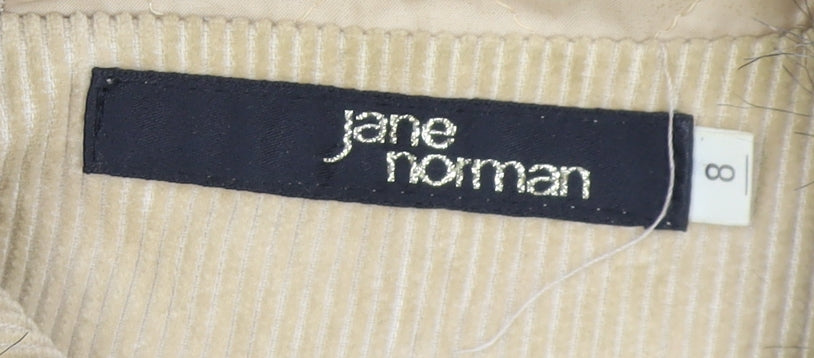 Jane Norman Women's Beige Toggle Hooded Duffle Coat Size 8