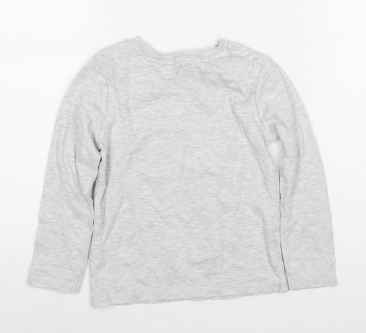 George Boys Grey Elf Christmas Pyjama Top 5-6 Years
