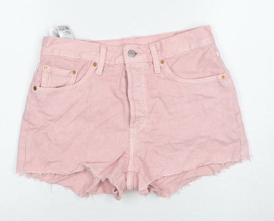 Levi's Premium Women's Pink Cut-Off Denim Shorts, Size M