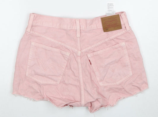Levi's Premium Women's Pink Cut-Off Denim Shorts, Size M