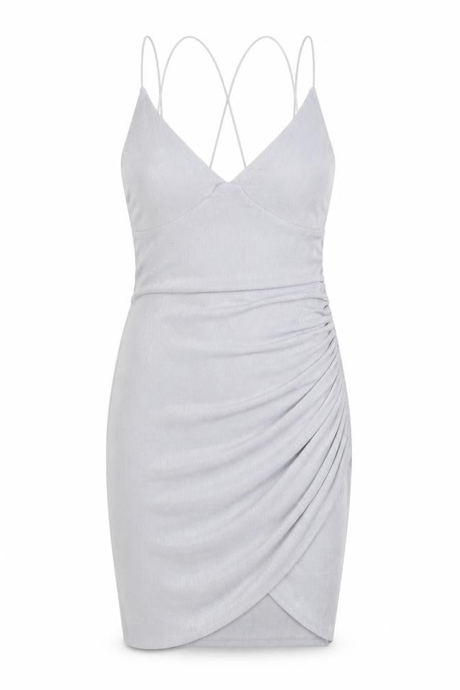 Boohoo Women’s Grey Slip Dress Size 10 Party Staple