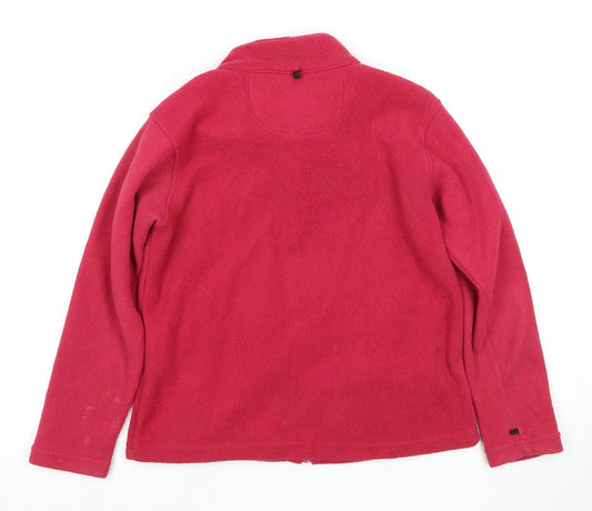 Regatta Girls Red Fleece Jacket 9 Years Full Zip Pockets