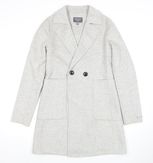 Next Women's Grey Mid-Length Wool Coat, Size 6