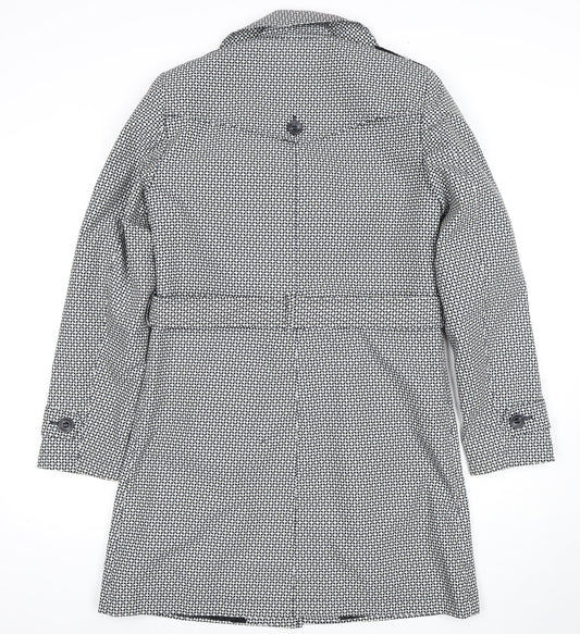 Marks and Spencer Women's Black Trench Coat - Size 10