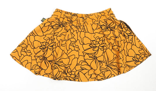 Adidas Women’s Yellow Floral A-Line Skirt Size 6