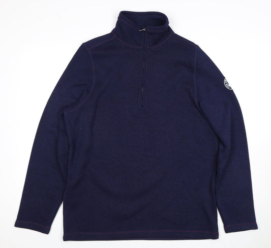 Tog 24 Men's Blue 1/4 Zip Fleece Pullover Sweatshirt