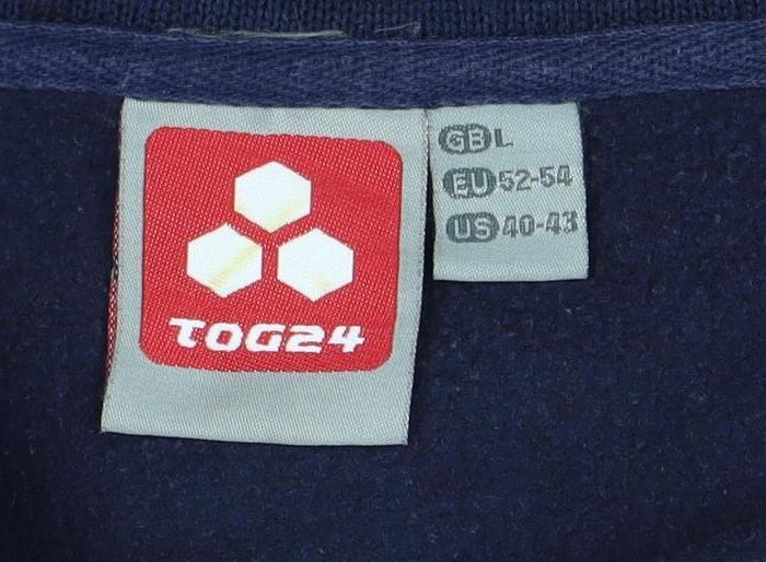 Tog 24 Men's Blue 1/4 Zip Fleece Pullover Sweatshirt