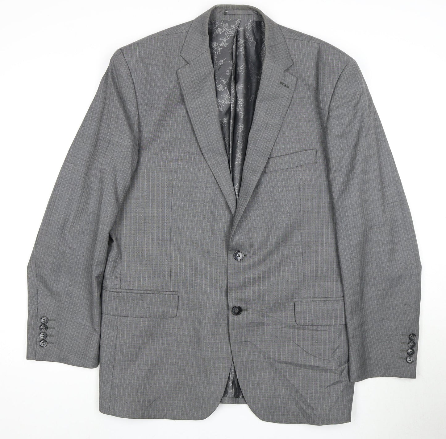 Pierre Cardin Men's Grey Check Blazer, 42 Regular