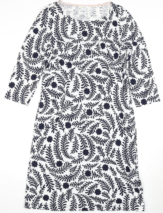 Boden Women's Multicoloured Size 12 Floral Shift Dress
