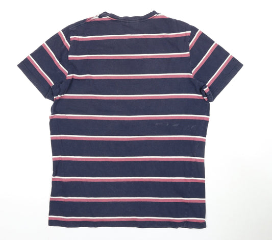 Jack & Jones Men's Blue Striped T-Shirt, Size L