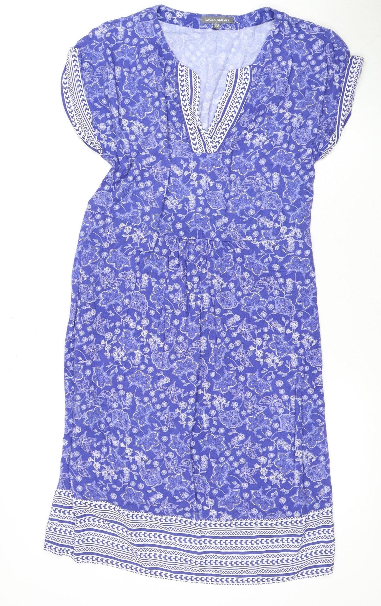 Laura Ashley Women’s Blue Floral Shift Dress Size 8