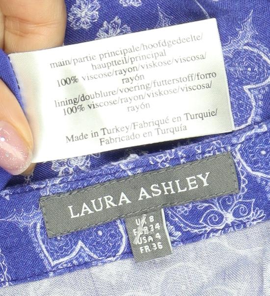 Laura Ashley Women’s Blue Floral Shift Dress Size 8