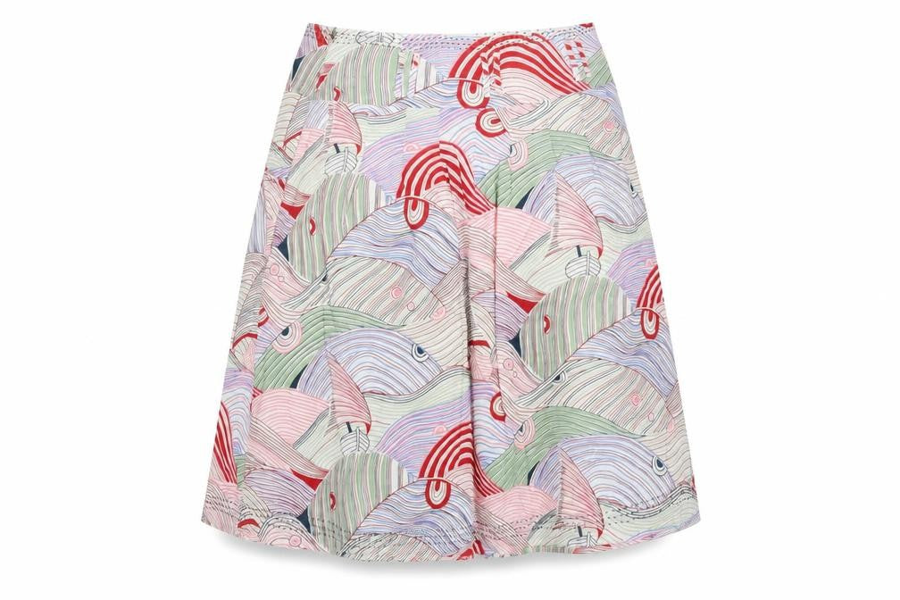 White Stuff Women's A-Line Multicoloured Skirt, Size 8