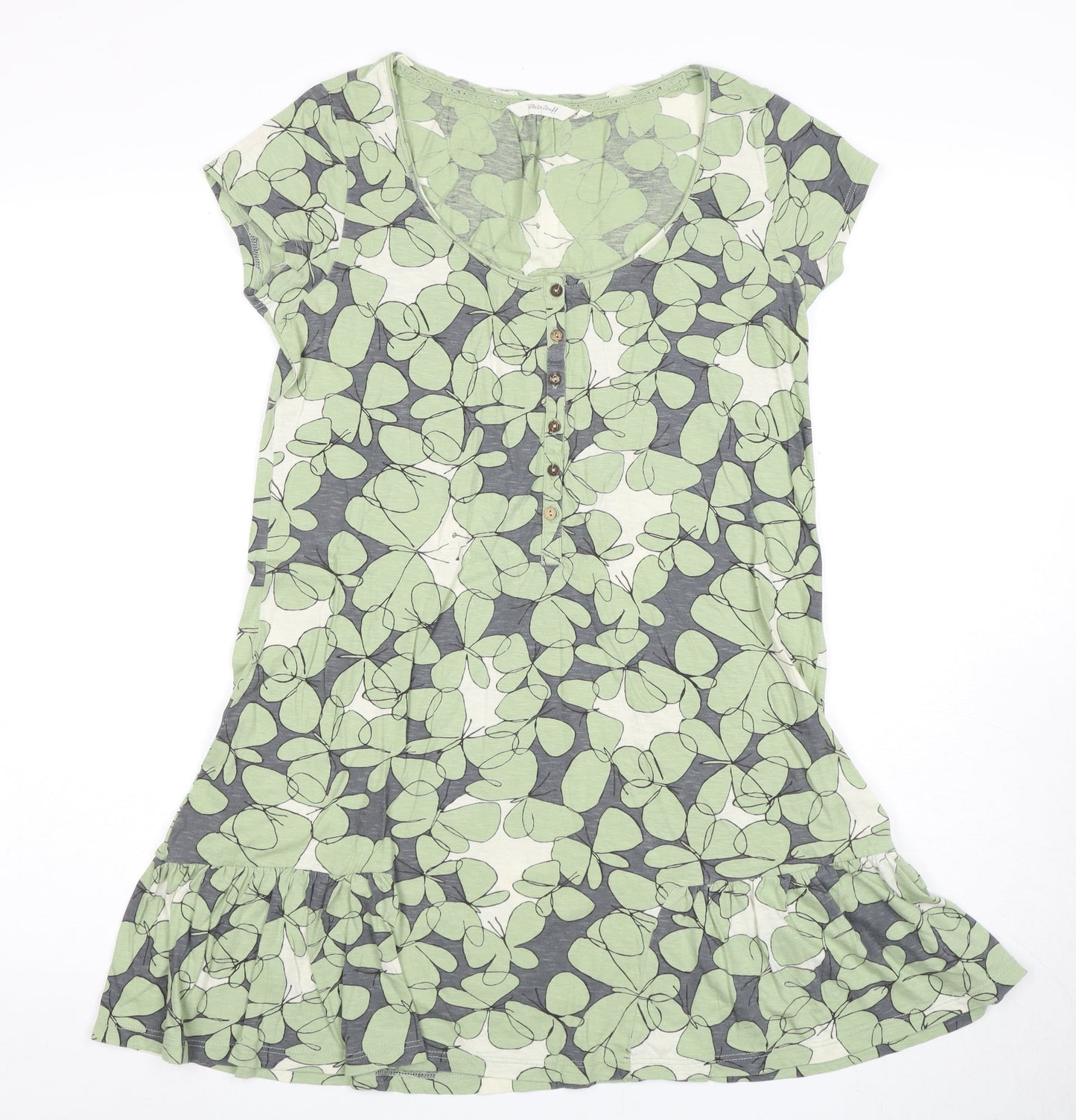 Wakelyth Women's Green Floral Shift Dress Size 10