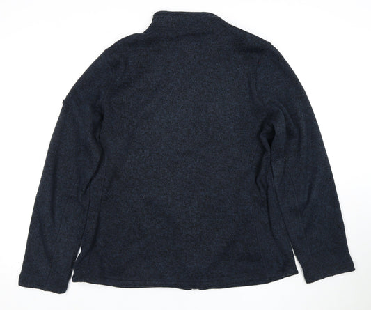 Tog24 Women's Blue Basic Jacket Size 14 Zip Detail