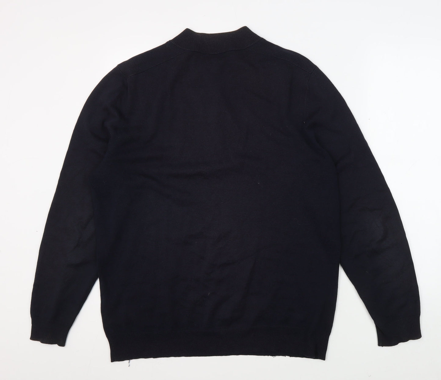 Hugo Boss Men's Black L Pullover Jumper Mock Neck Classic