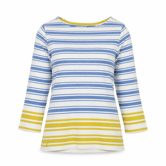 Womens UK Size 8 Joules Blue Cotton T-Shirt