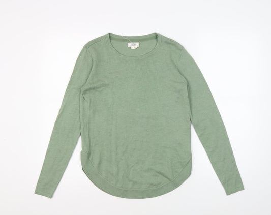 Fat Face Women's Green Crew Neck Pullover Jumper Size 6