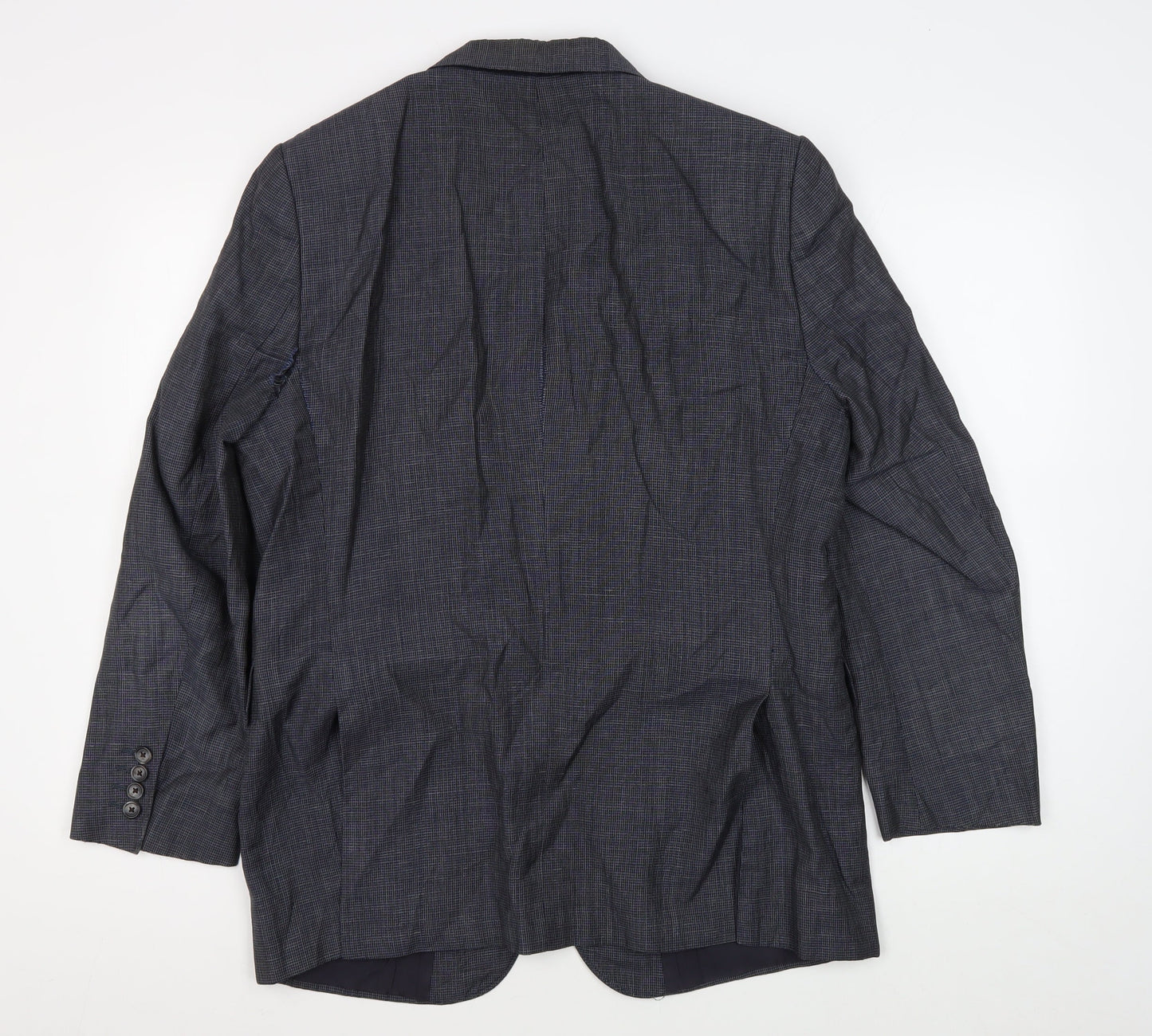 Jaeger Men's Blue Check Blazer 40S