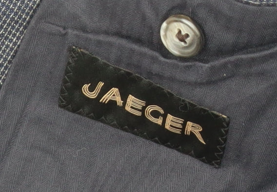 Jaeger Men's Blue Check Blazer 40S