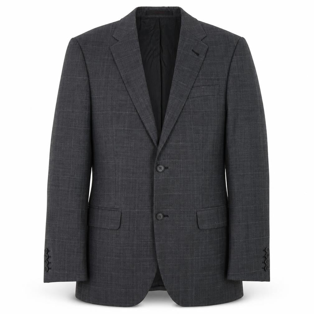 Mens 40 Chest Regular Jeff Banks Grey Two-Button Blazer