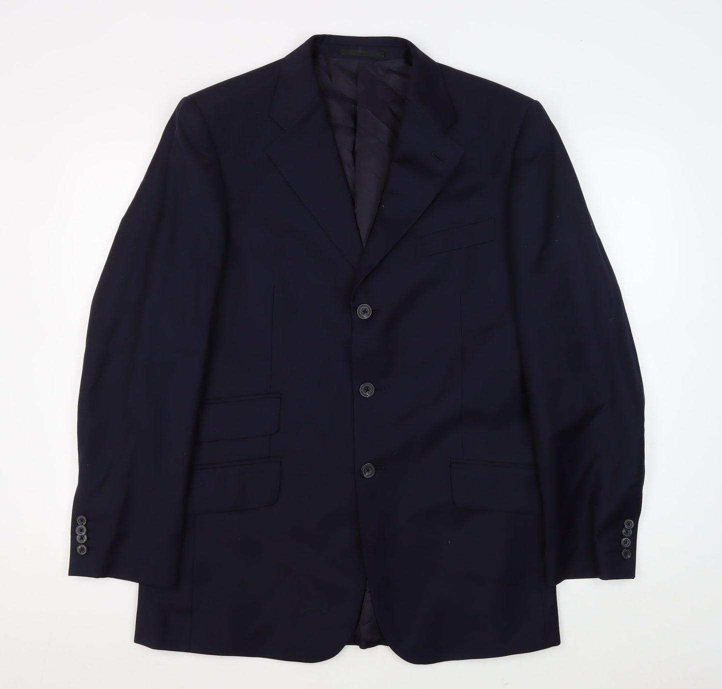 T.M Lewin Men's Blue Blazer Size 40R Regular Wool