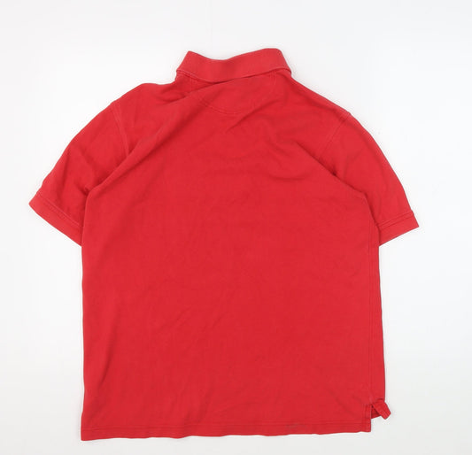 Henri Lloyd Men's Red Polo M - Logo Accents