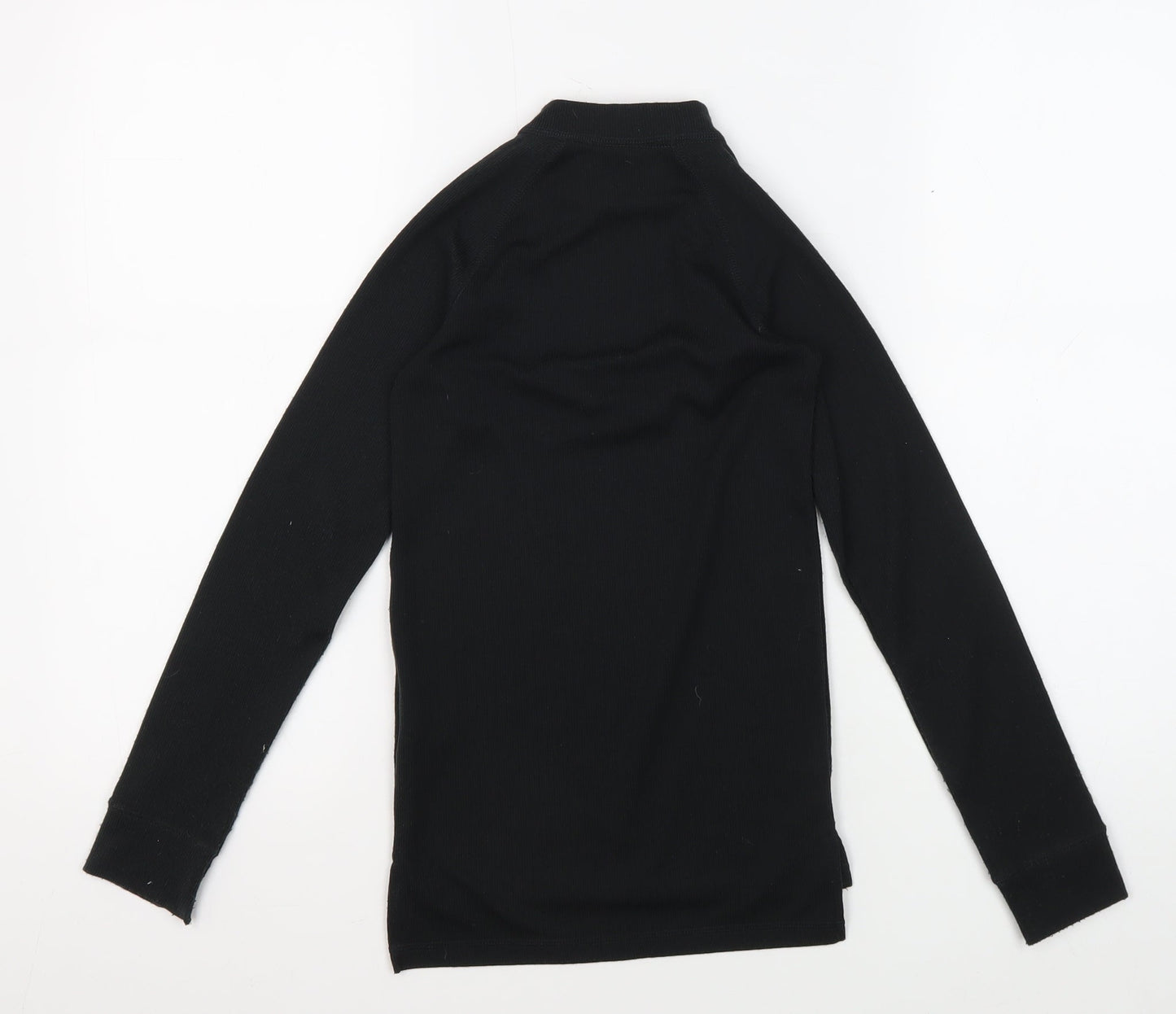 Trespass Boys Black Mock Neck Long Sleeve Pullover, 7-8 Years