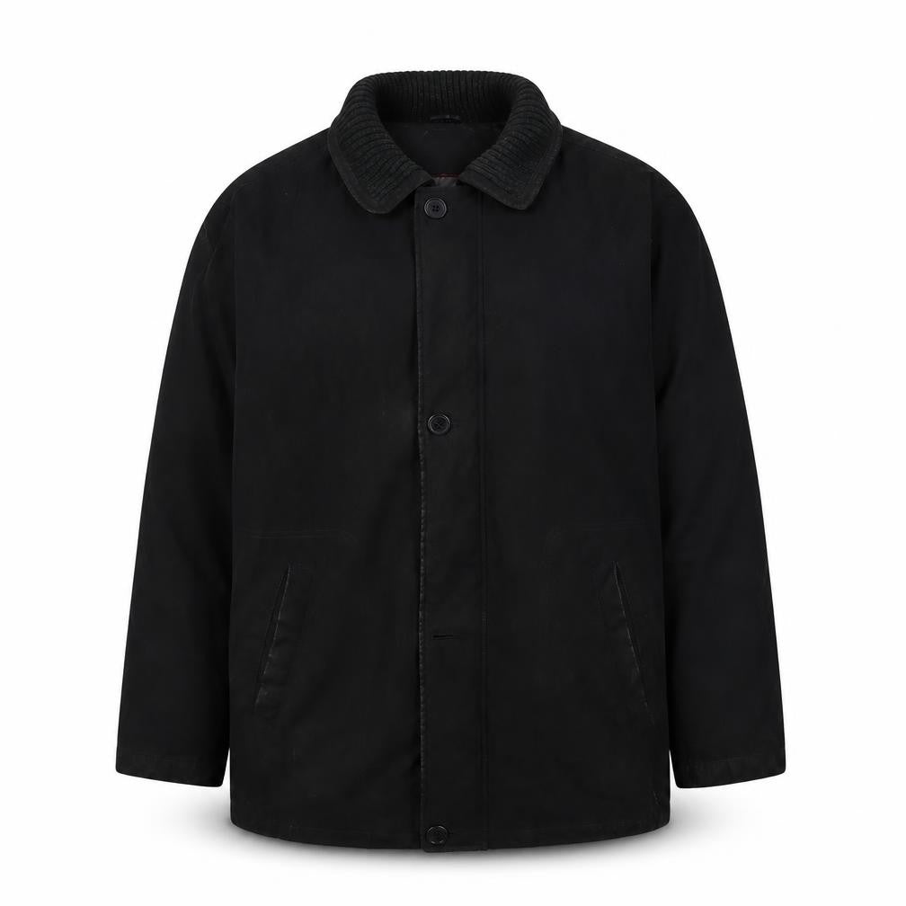 BH LTD Men's Black XL Overcoat Cotton Twill