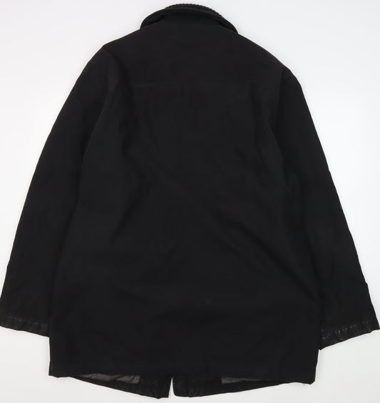 BH LTD Men's Black XL Overcoat Cotton Twill