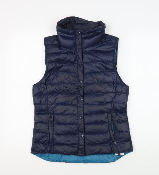 Gap Women's Blue Puffer Waistcoat S Regular Fit