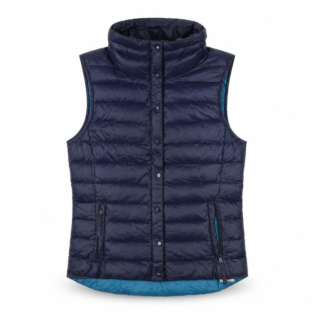 Gap Women's Blue Puffer Waistcoat S Regular Fit