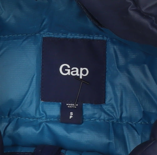 Gap Women's Blue Puffer Waistcoat S Regular Fit