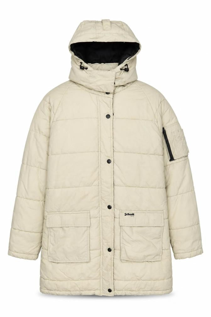 Schott NYC Men's Beige Puffer Jacket Size L
