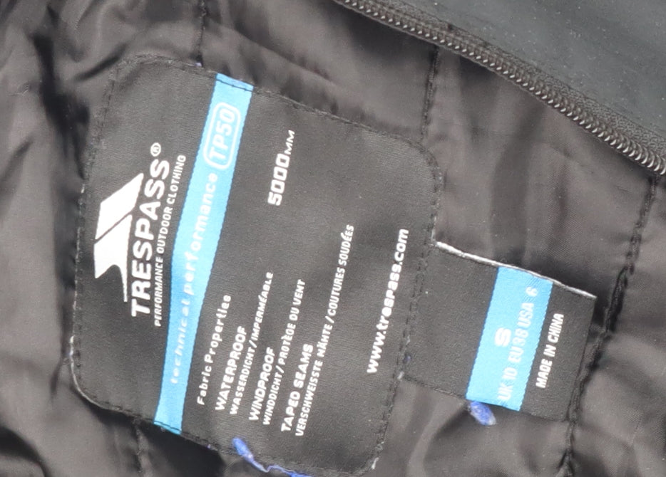 Trespass Women's Black Waterproof Parka - Size S