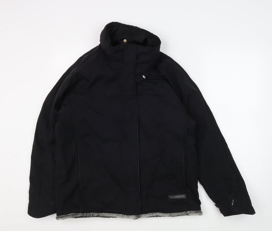 Quattro Women's Black Size 12 Basic Winter Jacket