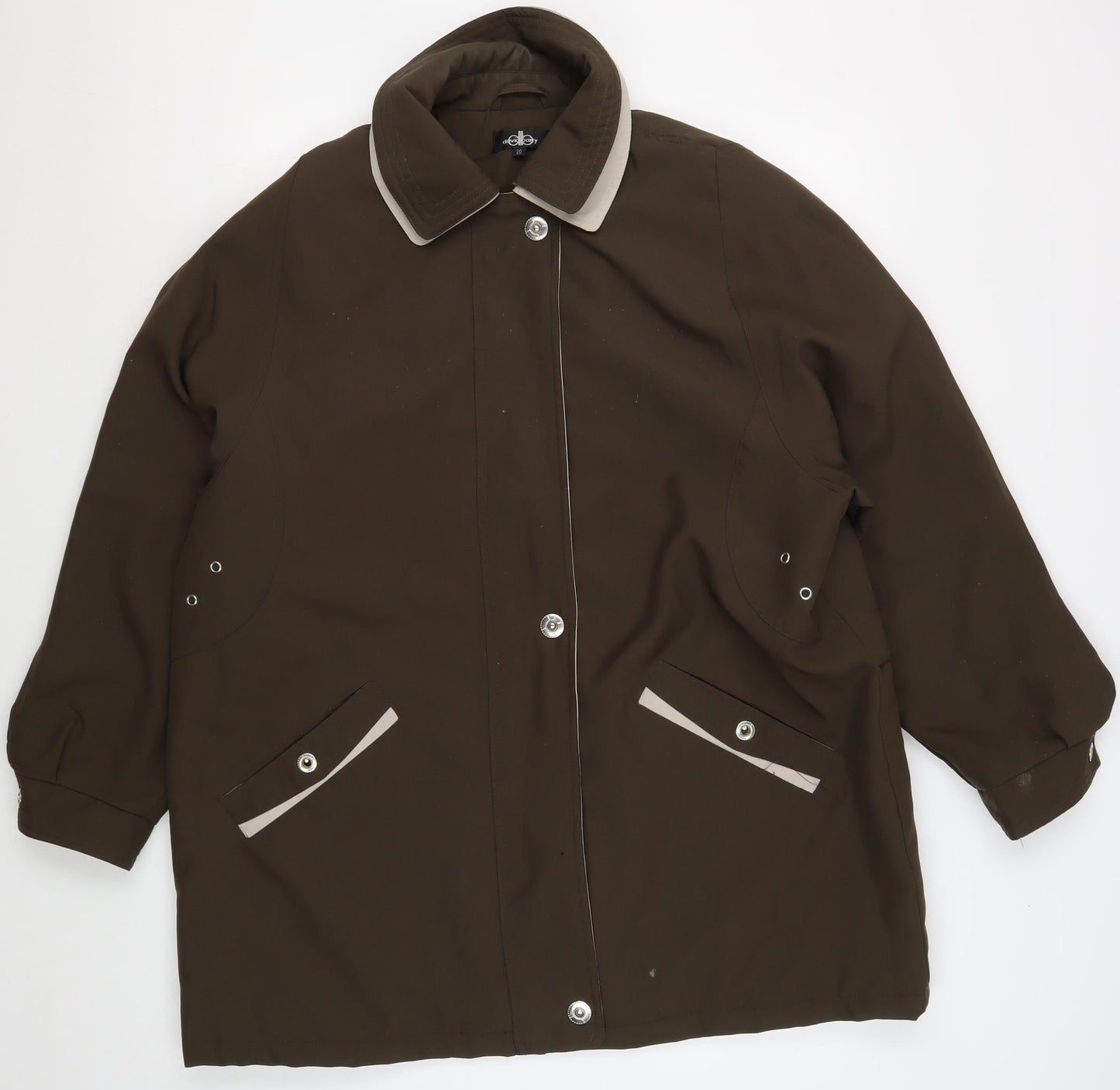 David Barry Brown Polyester Women's Regular Jacket