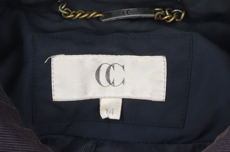 CC Women's Black Quilted Jacket Size 14