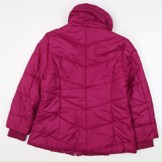 Cavita Women's Red Puffer Jacket Size 8 Casual