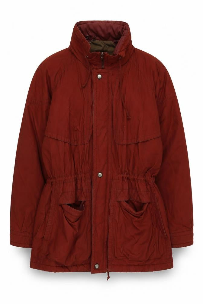 Stillwater Womens Brown L Hooded Parka Coat