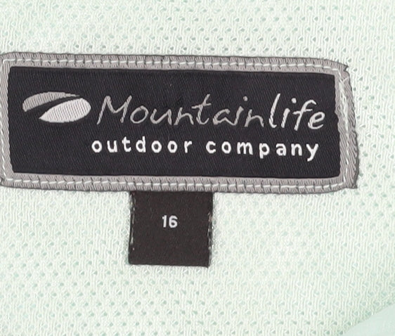 Mountainlife Women's Green Button-Up Shirt Size 16