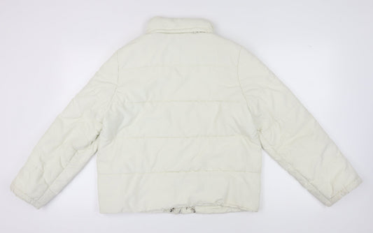 Marks and Spencer Women White Puffer Jacket Size 16