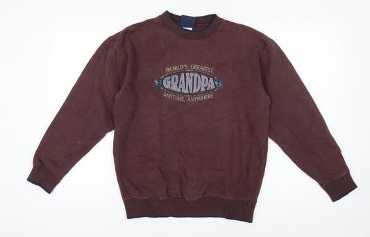 Men's M&C Sportswear Brown Pullover Graphic Sweatshirt, M