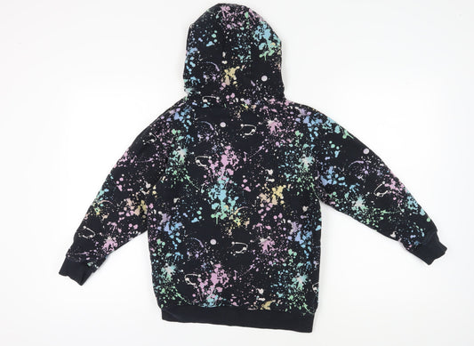 Next Boys Black Multicoloured Graphic Print Hoodie 11 Years