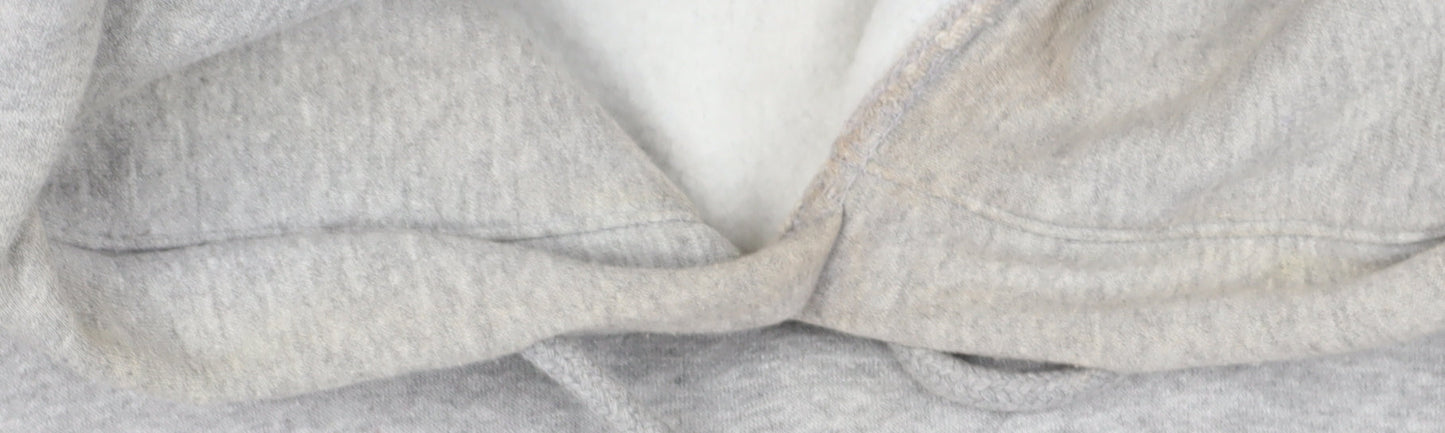 M KING Men's Grey Hoodie L - Embroidered Pullover