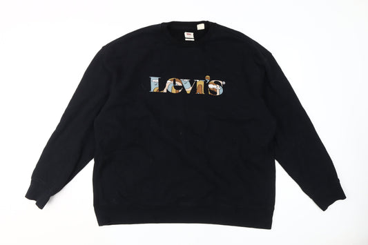 Levi's Men's Black XL Graphic Crew Sweatshirt