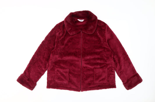 Marlon Women's Red Puffer Jacket, Size 12-14, Winter Style
